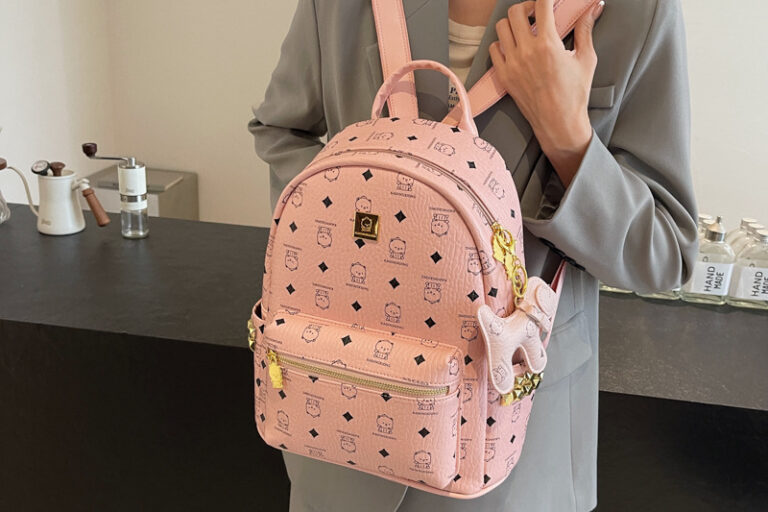 : 2025 Cute Bear Backpack for Women with Cartoon Print Design