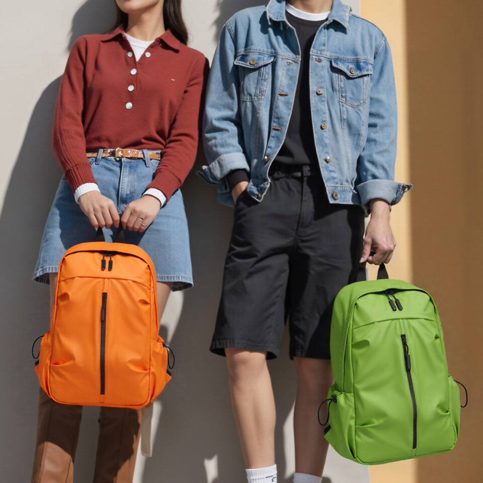 Candy-Colored Waterproof Backpack for Men & Women - Large Capacity Travel and Laptop Bag