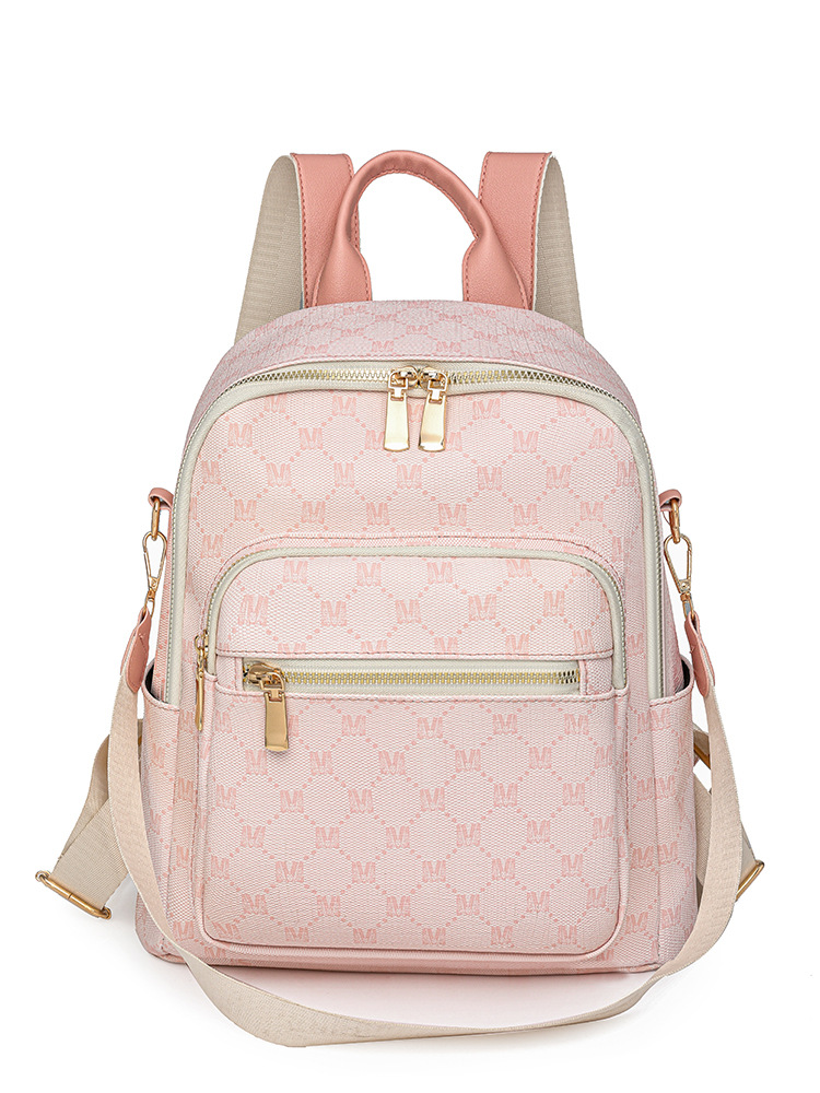 Stylish Vintage Letter Print Women’s Backpack - 3-in-1 Large Capacity