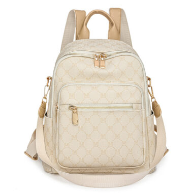 Stylish Vintage Letter Print Women’s Backpack - 3-in-1 Large Capacity