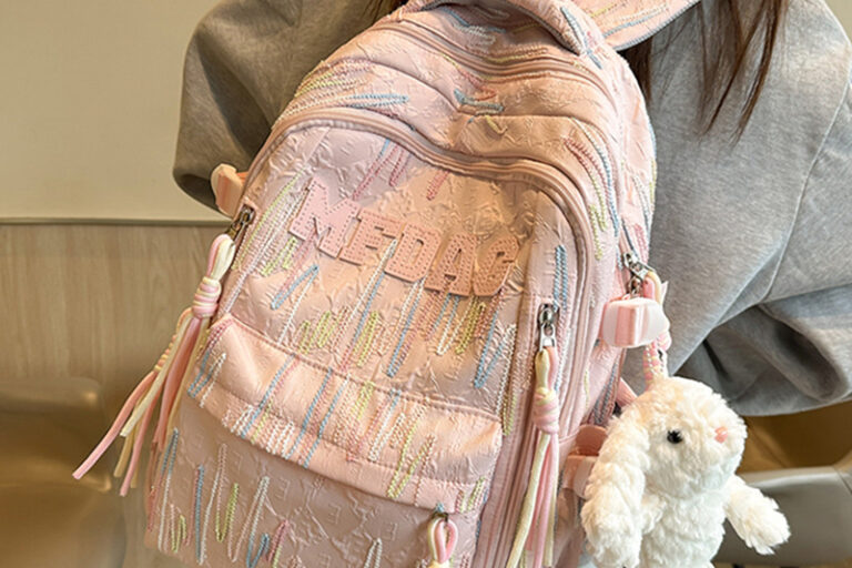 Korean Style Large Capacity Backpack for Girls - Stylish Letter Print School Backpack