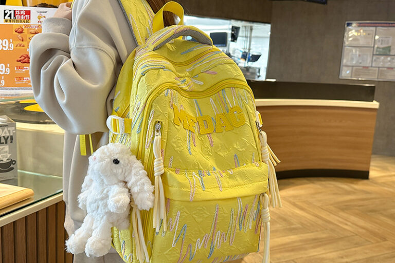 Korean Style Letter Print Backpack for Girls – Large Capacity Casual School Bag