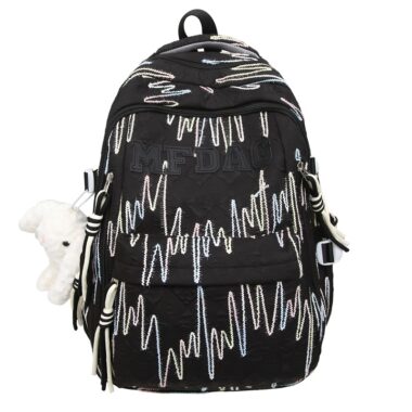 Korean Style Letter Print Backpack for Girls – Large Capacity Casual School Bag