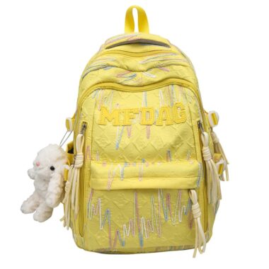 Korean Style Letter Print Backpack for Girls – Large Capacity Casual School Bag