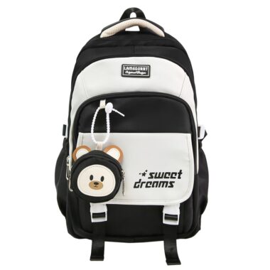 Large Capacity Backpack for High School & College Girls – Stylish Student Bag