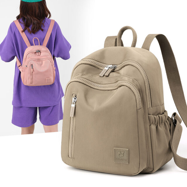Waterproof Mini Nylon Backpack for Women by Colorful Fox